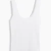 Mini Nervürlü Dantel Süslemeli Pijama Tank Top