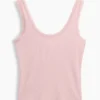 Mini Nervürlü Dantel Süslemeli Pijama Tank Top