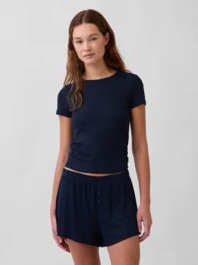 Mini Rib Pj Tişört