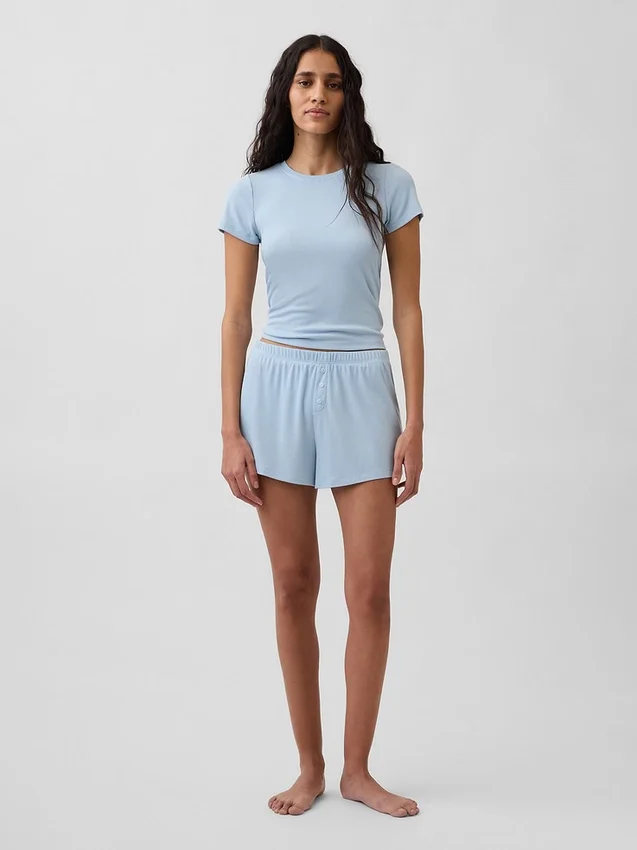 Mini Rib Pj Tişört