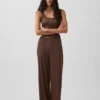 Mini Ribana Geniş Paça Pijama Pantolonu