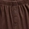 Mini Ribana Geniş Paça Pijama Pantolonu