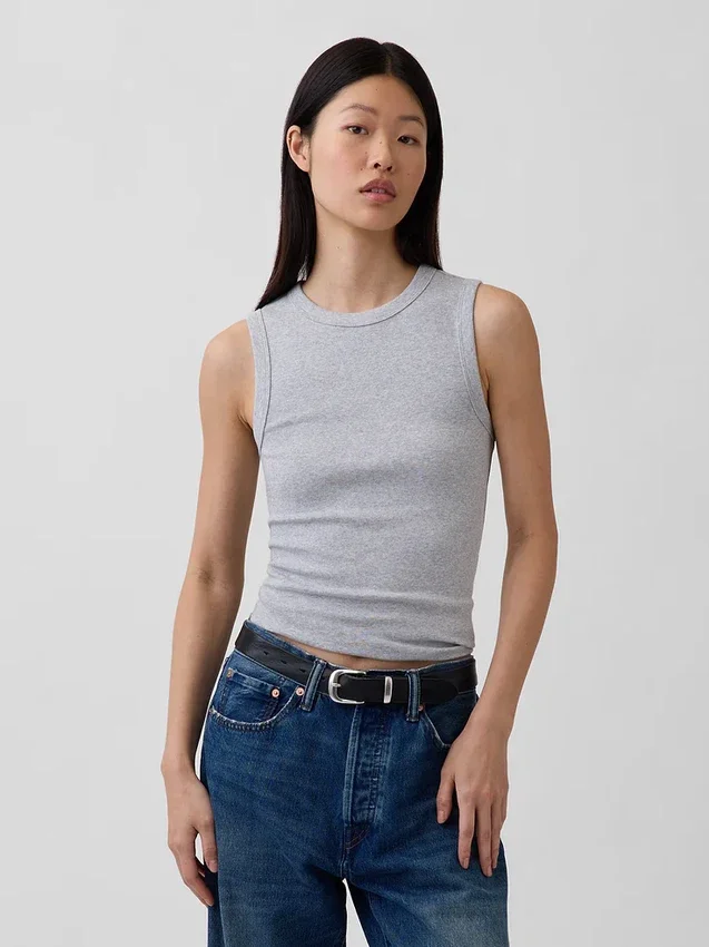 Modern Bisiklet Yaka Tank Top