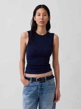 Modern Bisiklet Yaka Tank Top