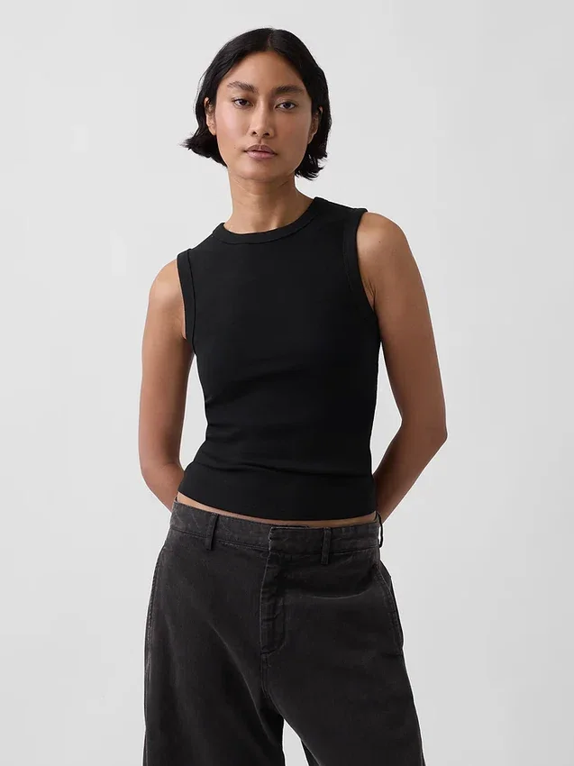 Modern Bisiklet Yaka Tank Top