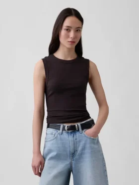 Modern Bisiklet Yaka Tank Top