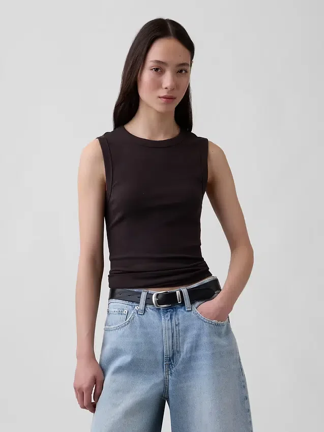 Modern Bisiklet Yaka Tank Top