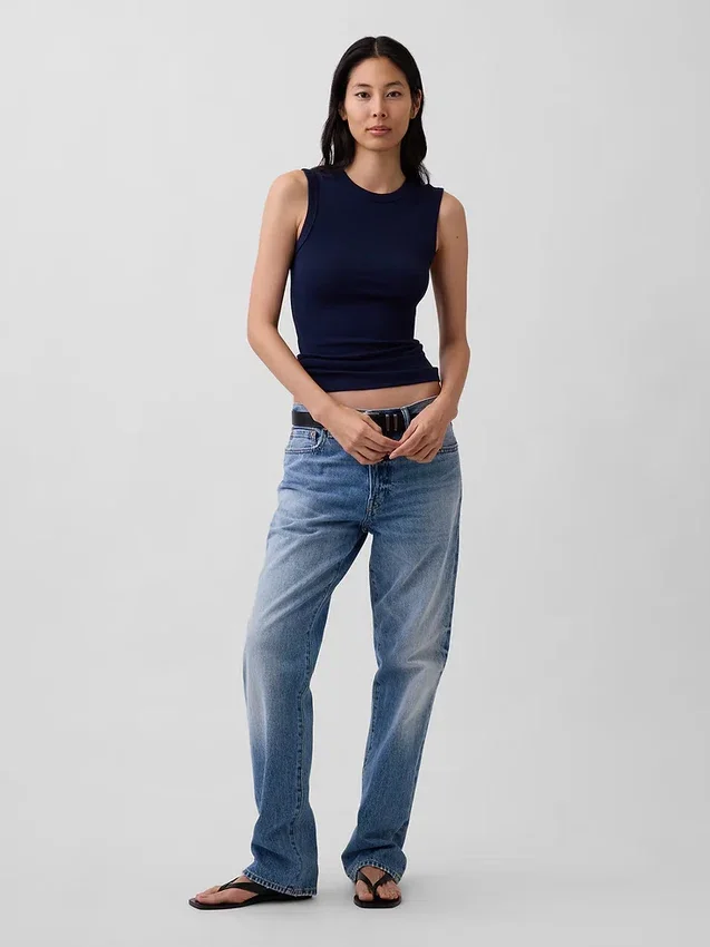 Modern Bisiklet Yaka Tank Top
