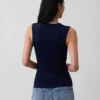 Modern Bisiklet Yaka Tank Top