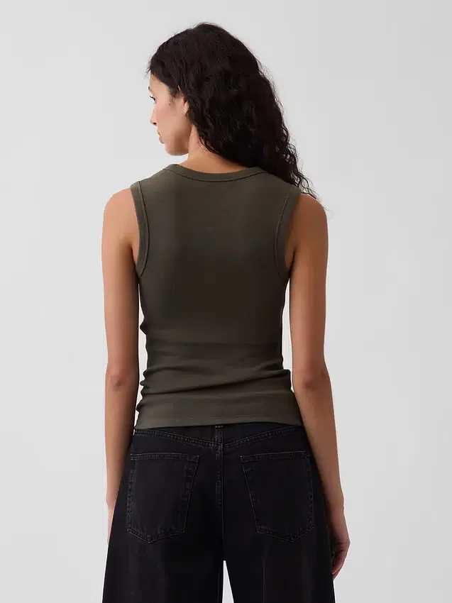 Modern Bisiklet Yaka Tank Top
