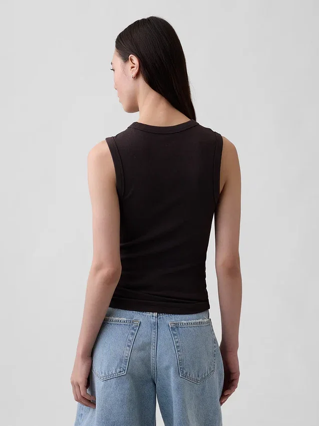 Modern Bisiklet Yaka Tank Top