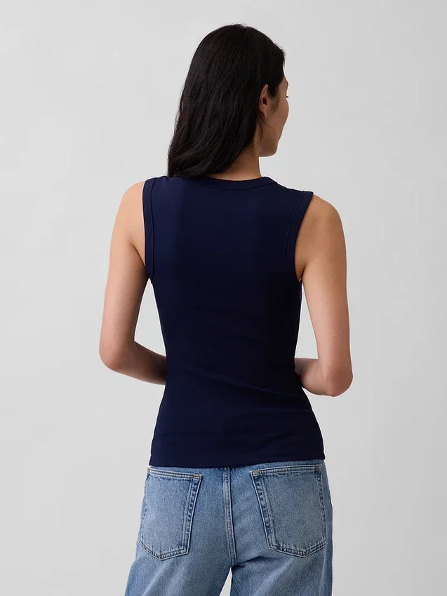 Modern Bisiklet Yaka Tank Top