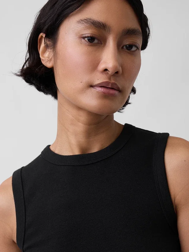Modern Bisiklet Yaka Tank Top