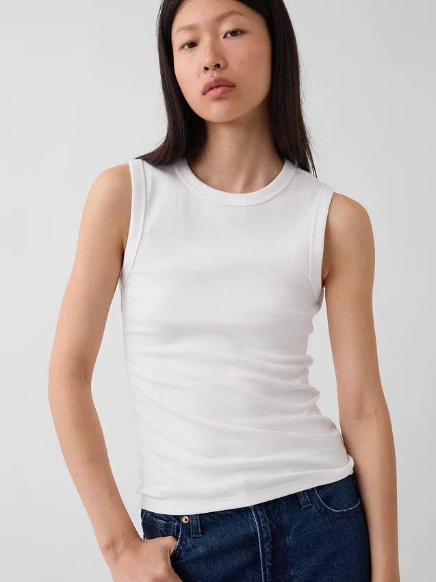 Modern Bisiklet Yaka Tank Top