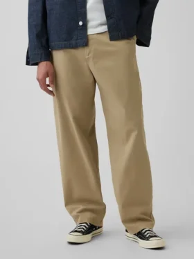 Modern Bol Kesim Haki Pantolon