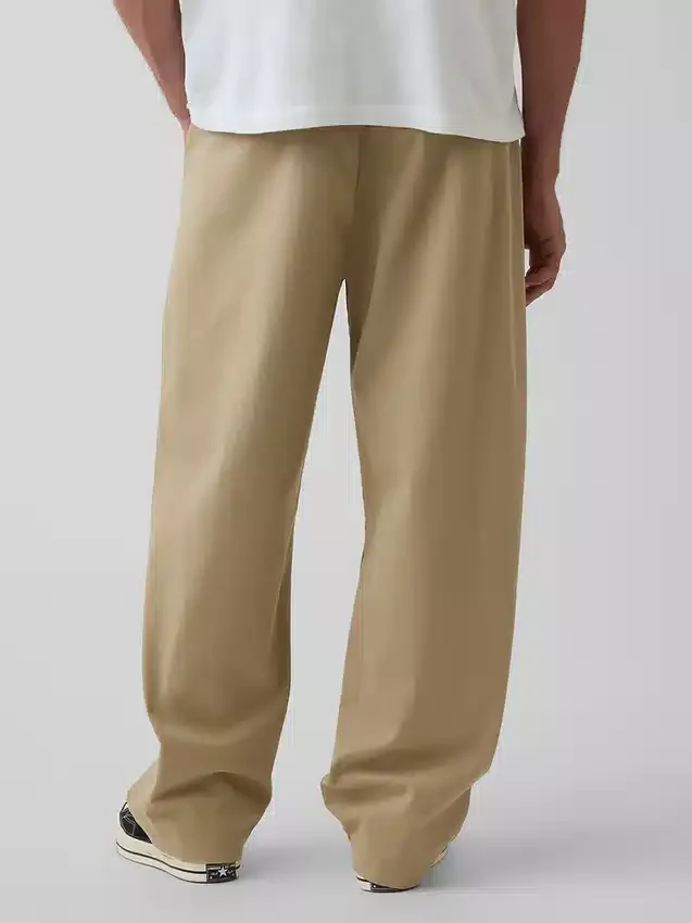 Modern Bol Kesim Haki Pantolon