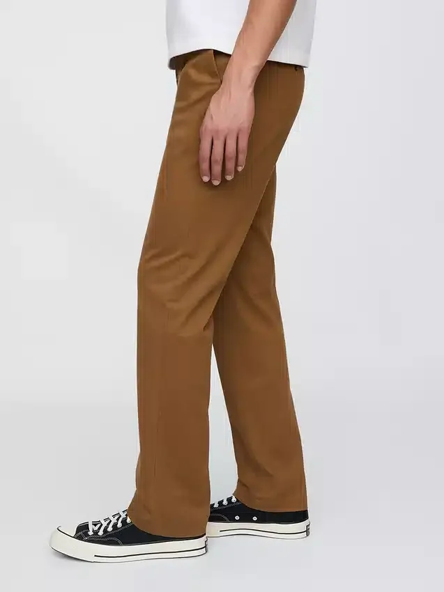 Modern Düz Kesim Haki Pantolon
