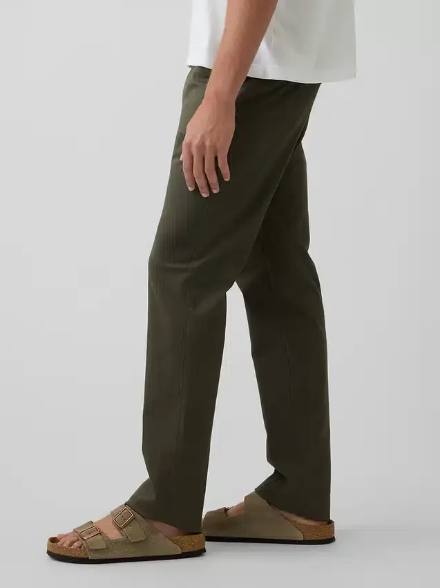 Modern Düz Kesim Haki Pantolon