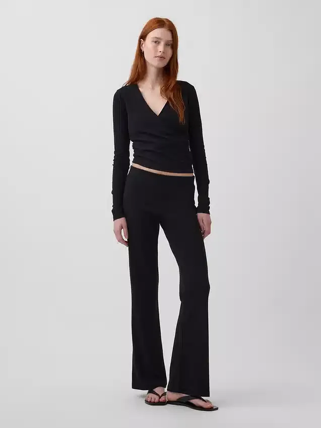 Modern Geniş Nervürlü Geniş Paça Pantolon