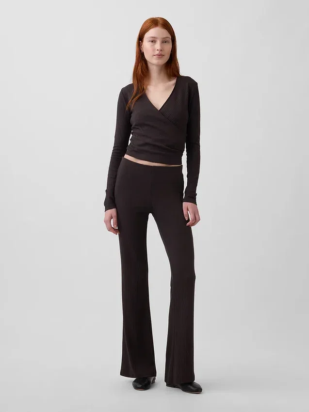 Modern Geniş Nervürlü Geniş Paça Pantolon