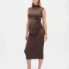 Modern Hamile Giyim Mockneck Elbise