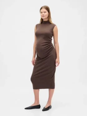 Modern Hamile Giyim Mockneck Elbise