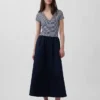 Modern Karışık Kumaş Maxi Elbise