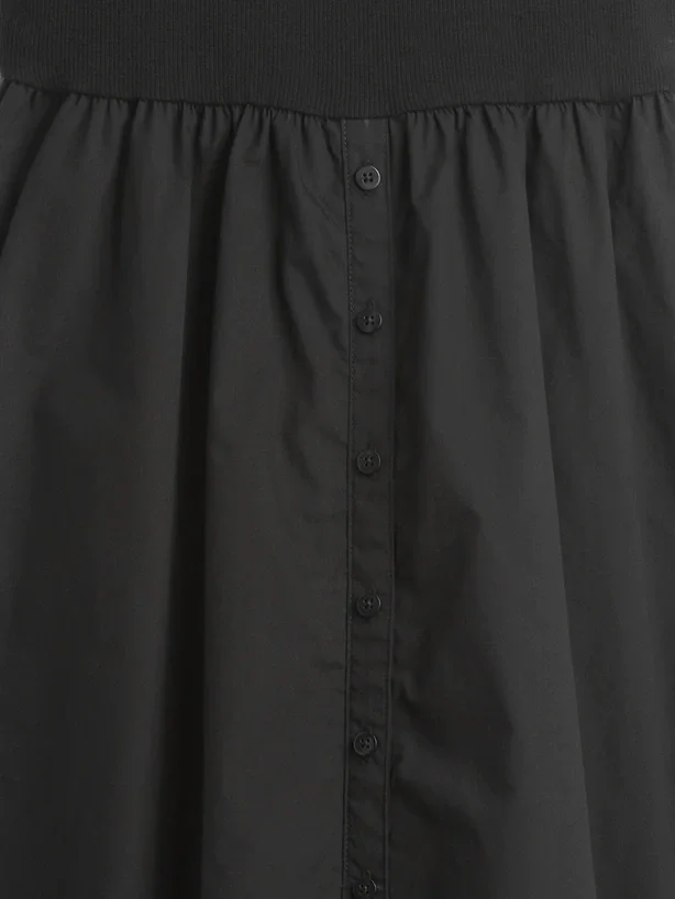 Modern Karışık Kumaş Maxi Elbise