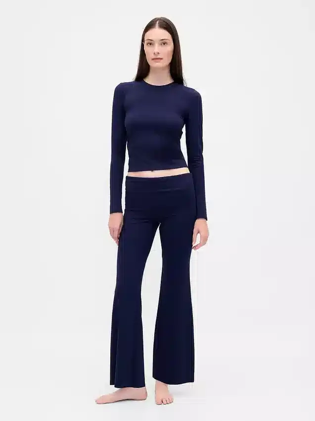 Modern Katlamalı Pijama Tayt
