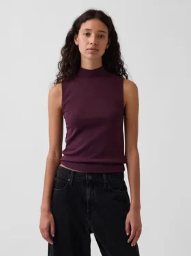 Modern Yarım Yaka Tank Top