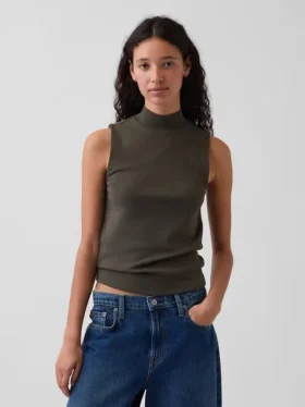 Modern Yarım Yaka Tank Top