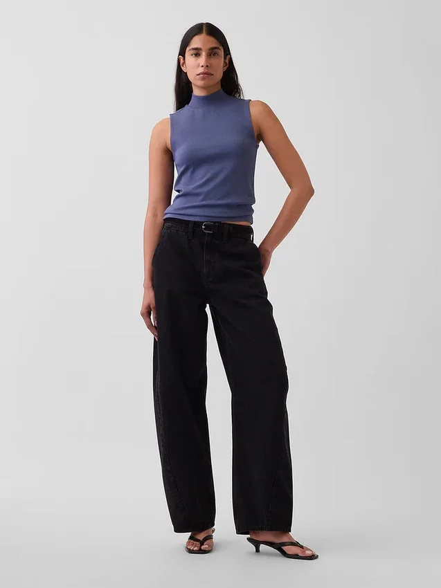 Modern Yarım Yaka Tank Top