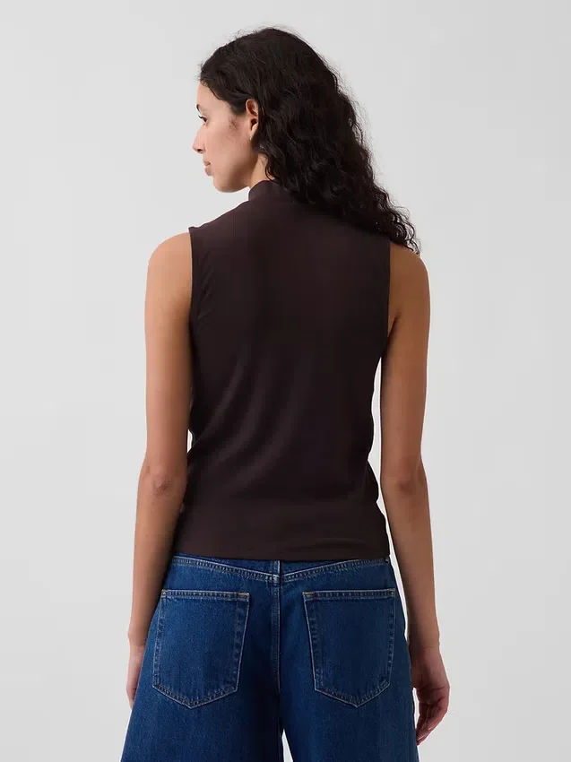 Modern Yarım Yaka Tank Top