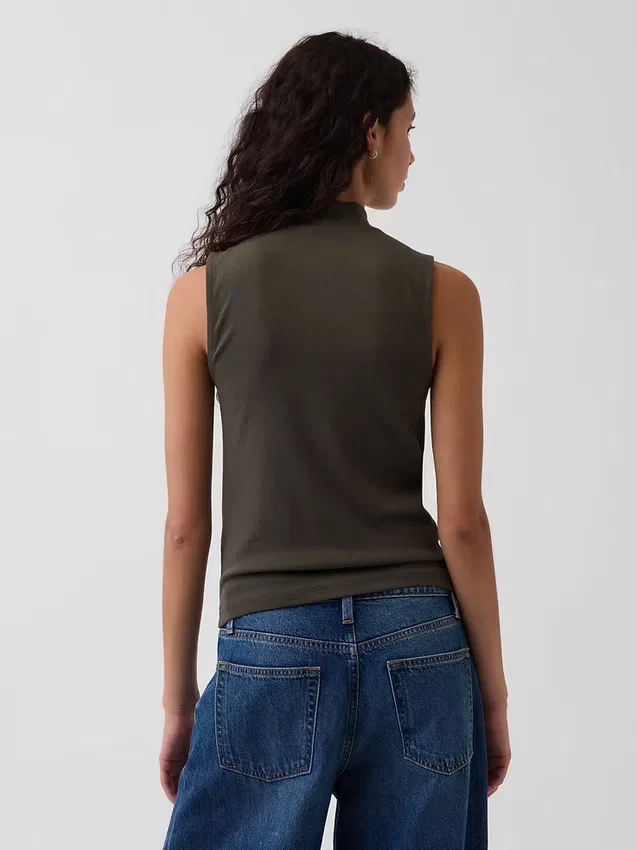 Modern Yarım Yaka Tank Top
