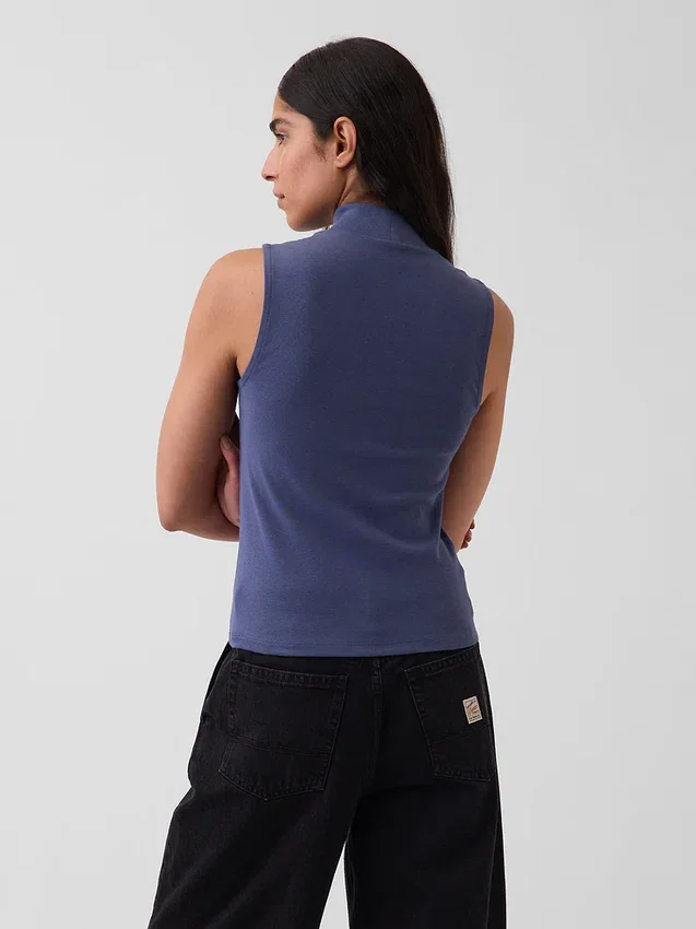 Modern Yarım Yaka Tank Top