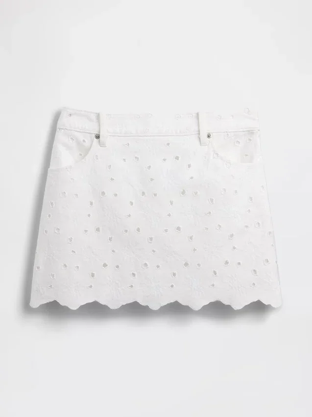 Nakışlı Mini Etek
