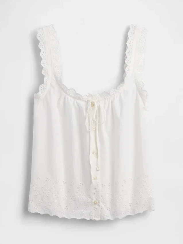Nakışlı Pijama Tank