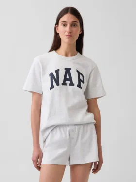 Nap Logolu Oversized Pijama Tişört