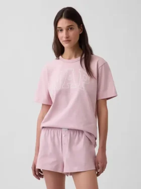 Nap Logolu Oversized Pijama Tişört
