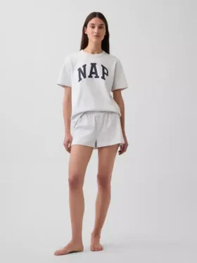 Nap Logolu Oversized Pijama Tişört