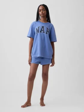 Nap Logolu Oversized Pijama Tişört