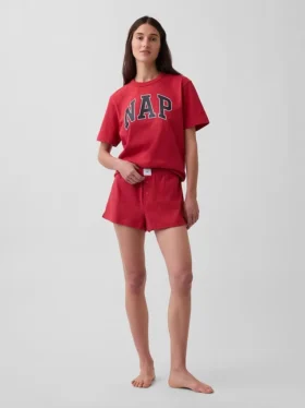 Nap Logolu Oversized Pijama Tişört