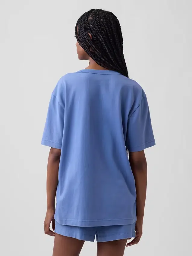 Nap Logolu Oversized Pijama Tişört