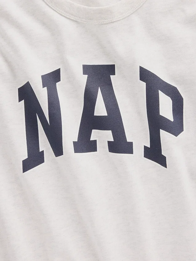 Nap Logolu Oversized Pijama Tişört