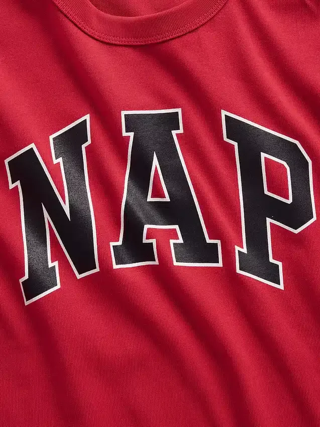 Nap Logolu Oversized Pijama Tişört