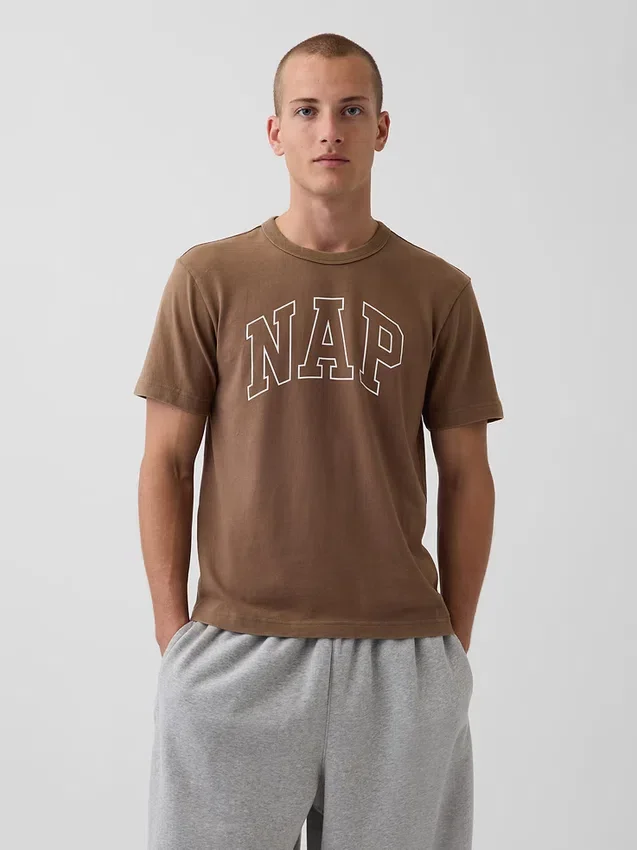 Nap Logolu Oversized Pijama Tişört