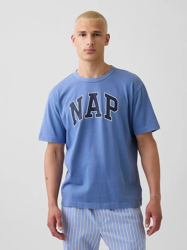 Nap Logolu Oversized Pijama Tişört