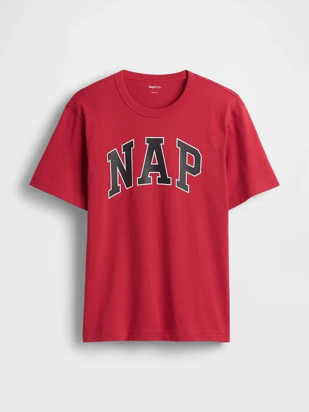 Nap Logolu Oversized Pijama Tişört