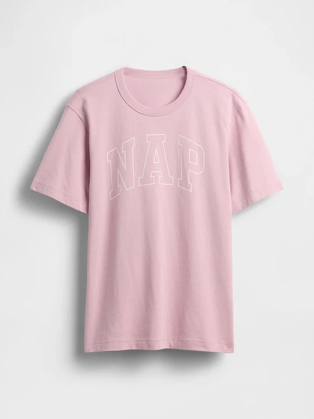 Nap Logolu Oversized Pijama Tişört