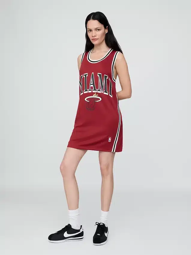 NBA Miami Heat Geri Dönüştürülmüş Jersey Mini Elbise